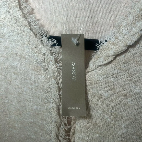 New With Tags J. Crew Women's Textured Cream Cardigan, XL - Picture 3 of 13